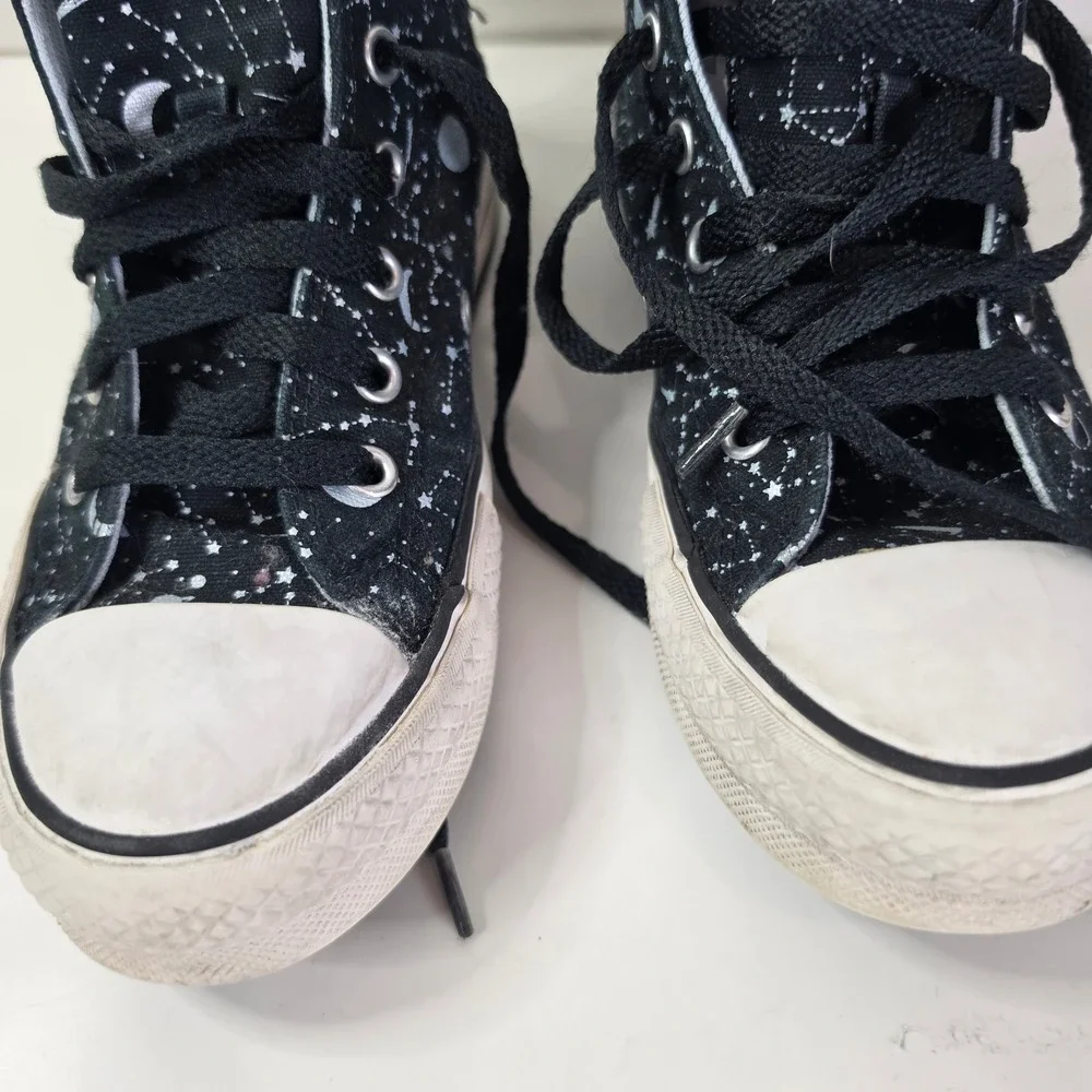 Converse Chuck Taylor All Star Junior High Top Sz 2 Black Constellations 372117F